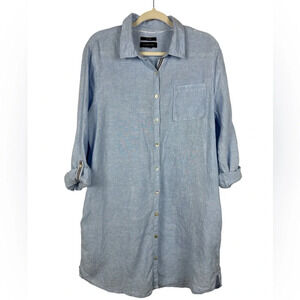 Tahari Light Blue Long Sleeve Dress